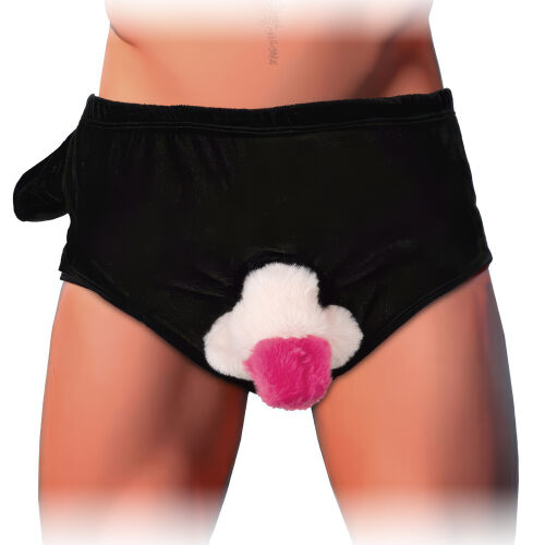 Nohavičky s plyšovým nafukovacím penisom zábavný darček - 78361430