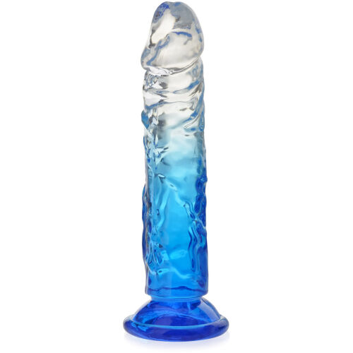 Elastické gélové dildo 17 cm dvojfarebný umelý penis - 71876786