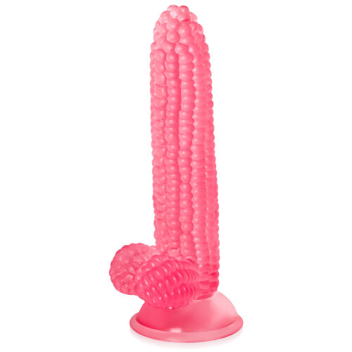 Stimulačné dildo 20 cm ružový penis kukuričný klas - 76891145