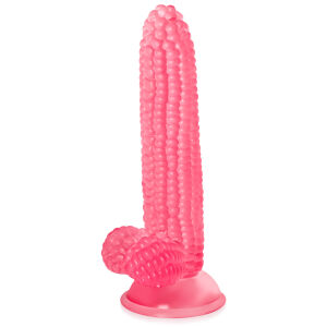 Stimulačné dildo 20 cm ružový penis kukuričný klas - 76891145
