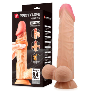 Realistické ohybné telové dildo s chrbticou 24 cm - 70586643