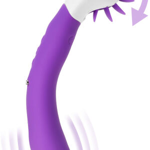 VIBRÁTOR 2V1 OTÁČIVÝ JAZÝČEK PRO ORÁLNÍ ROZKOŠ 12 SEX FUNKCÍ - 70470657