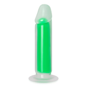 Zelené fluorescenčné dildo penis 22 cm svieti v tme - 70748179