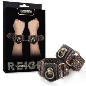 Rebellion elegantné kožené putá na ruky – BDSM doplnok – 73400331