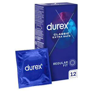 Durex Classic Extra Safe hrubšie zosilnené kondómy 12 ks - 78404279