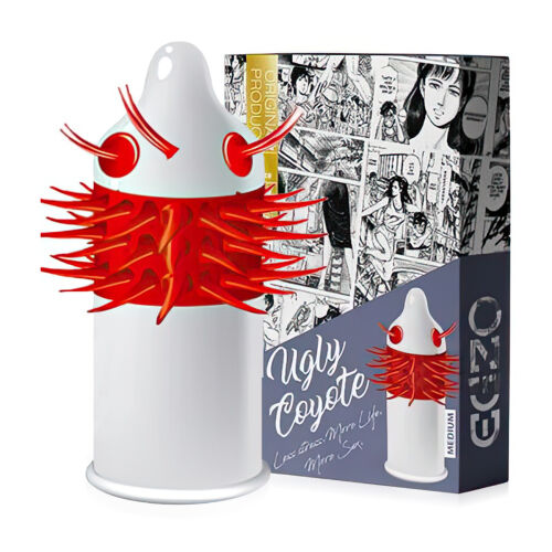 Prezervatív s výstupkami EGZO Ugly Coyote - 79623122