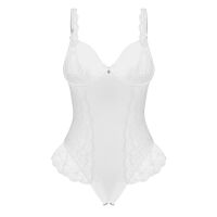 Obsessive Weddya biele body s otvoreným rozkrokom svadobná bielizeň - 75893473 - 5