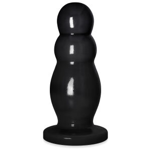 Hrubý gélový análny kolík čierne dildo max 6 cm priemer - 79857366