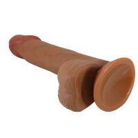 Mäkké hnedé realistické dildo s prísavkou 20,5 cm - 74470910 - 3