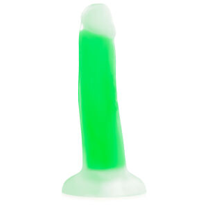 Zelené fluorescenčné dildo penis 14 cm svieti v tme - 74750883