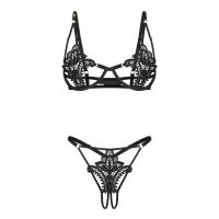Obsessive Luise Sublim luxusný čierny komplet bielizne - 71726100 - 6