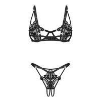 Obsessive Luise Sublim luxusný čierny komplet bielizne - 71726100 - 5