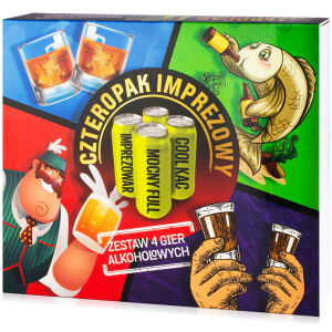 "Párty štvorbalenie" sada 4 alkoholových hier na párty - 76650153