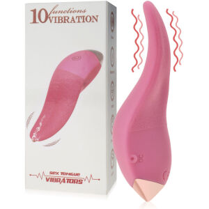 MIÄKKÝ SILIKÓNOVÝ VIBRÁTOR JAZYK 10 FUNKCIÍ STIMULÁCIE BODU G - 73567067