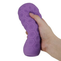 Fialový gélový pánsky masturbátor s masážnymi guľôčkami - 71968524 - 5