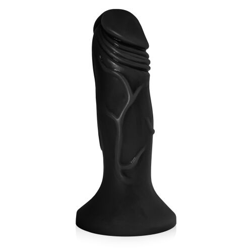 Análny dildo 12 cm čierny elastický umelý penis - 74959910