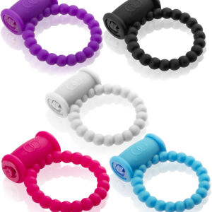 VIBRUJÍCÍ SILIKONOVÝ KROUŽEK RING NA PENIS - DGE N008