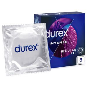 Durex Intense Kondómy s výstupkami a špeciálnym lubrikantom 3 ks - 71455409