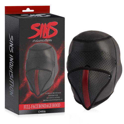 Kožená maska s páskou na oči na BDSM stretnutia a hranie scén - 77039546