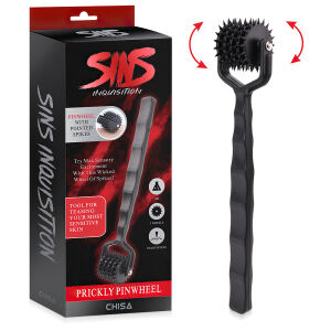 Čierne pichľavé koliesko valček dráždivý do BDSM - 72562528