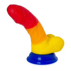 Dúhové dildo 14 cm umelý penis pride friendly LGBT - 72241371