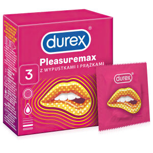 Prezervatívy DUREX Pleasuremax s výčnelkami a prúžkami 3 ks - 73333203