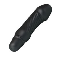 Čierny silikónový minivibrátor na batérie 10 funkcií - 79218008 - 2