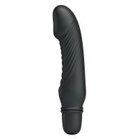 Čierny silikónový minivibrátor na batérie 10 funkcií - 79218008 - 7