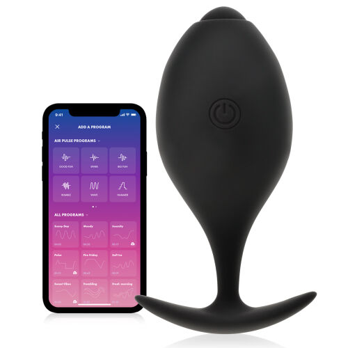 Čierne stimulačné vajíčko pre ženy 9 režimov vibrácií + aplikácia - 73771243