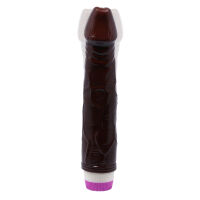 Realistický anatomický vibrátor hnedý penis s otočným ovládačom 21,5 cm - 77388198 - 2