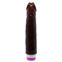 Realistický anatomický vibrátor hnedý penis s otočným ovládačom 21,5 cm - 77388198 - 4