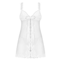 Obsessive Weddya biely set babydoll + tangá svadobná bielizeň - 76552439 - 4