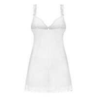 Obsessive Weddya biely set babydoll + tangá svadobná bielizeň - 76552439 - 3