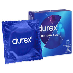 Durex Originals klasické latexové kondómy 3 ks - 72848307