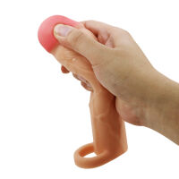 Telový realistický predlžovací návlek na penis + 5 cm - 73833366 - 5