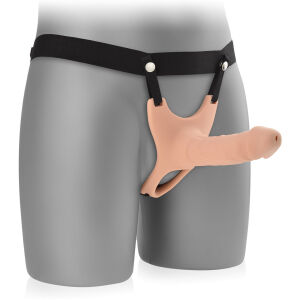 Strap-on s realistickým penisom 15 cm a nastaviteľným pásom - 71085938