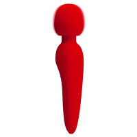 Červený super mäkký silikónový masážny prístroj Wand, 35 vibrácií - 71585612 - 2