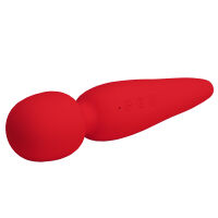 Červený super mäkký silikónový masážny prístroj Wand, 35 vibrácií - 71585612 - 3