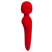 Červený super mäkký silikónový masážny prístroj Wand, 35 vibrácií - 71585612 - 4