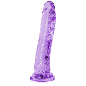Anatomické dildo fialové 21 cm elastický umelý penis - 74966076