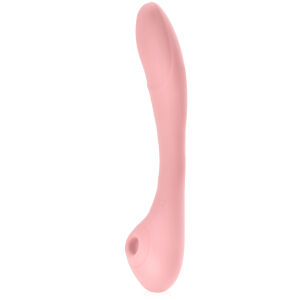 Obojstranný elastický vibrátor stimulátor bodu G + sací masér klitorisu 2v1 - 77667811
