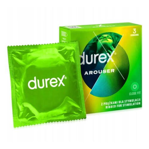 Durex Arouser vrúbkované kondómy pre nezabudnuteľné zážitky 3 ks - 72822306