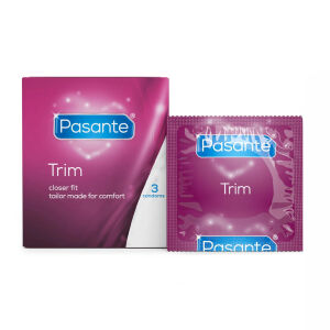 Pasante Trim užšie kondómy lepšie prispôsobenie 3 ks - 70025485