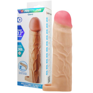 Telový realistický návlek na zväčšenie penisu + 7,6 cm - 73309188