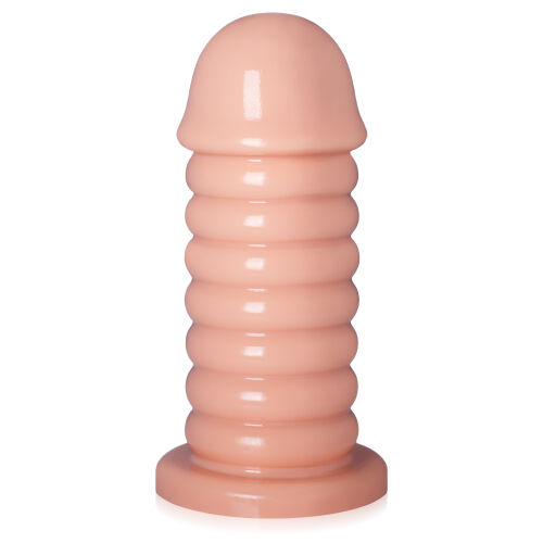 Hrubé dildo 6,5 cm priemer v telovej farbe análny plug XXL - 79555587