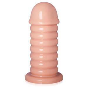 Hrubé dildo 6,5 cm priemer v telovej farbe análny plug XXL - 79555587